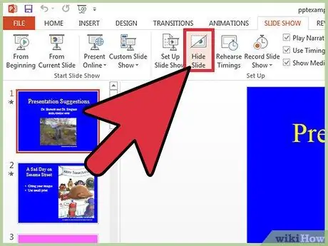 ซ่อนสไลด์ในการนำเสนอ PowerPoint ขั้นตอนที่ 4