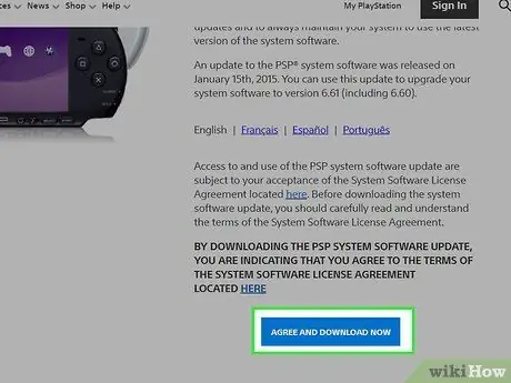 Actualitzeu el microprogramari de PSP Pas 11