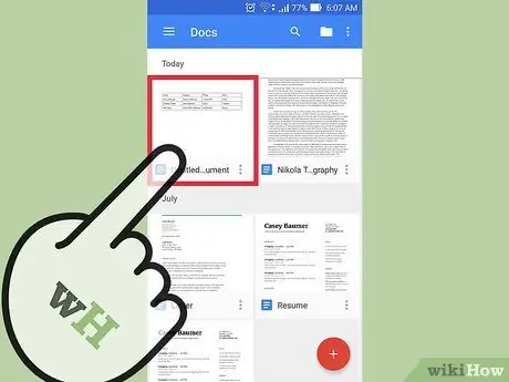 Suprimiu una taula al Pas 16 de Documents de Google