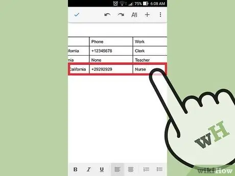 Eliminar una tabla en Google Docs Paso 17