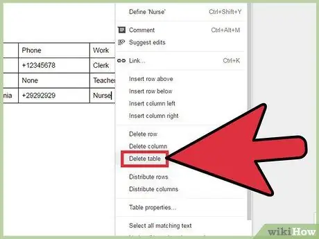 Delete a Table in Google Docs Step 8