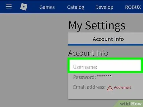 Benutzernamen auf Roblox ändern Schritt 5