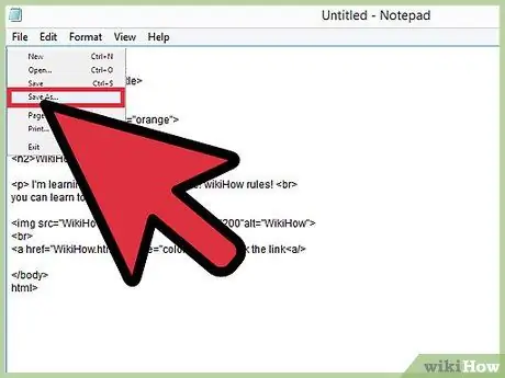 สร้างเว็บเพจอย่างง่ายโดยใช้ Notepad ขั้นตอนที่ 14