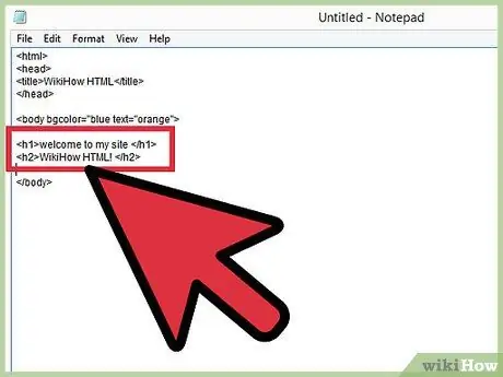 Create a Simple Webpage Using Notepad Step 8