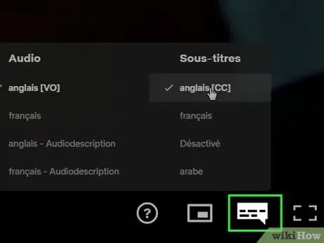 Ottieni i sottotitoli su Netflix Passaggio 3