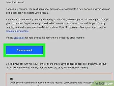 Een eBay-account verwijderen Stap 6