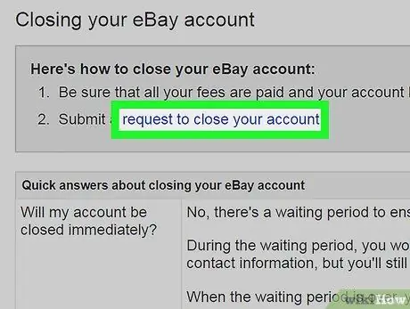 Διαγραφή λογαριασμού eBay Βήμα 6