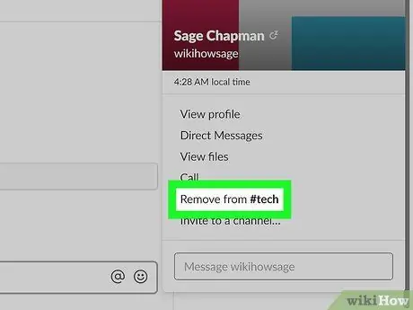 Tshem Ib Tus Neeg los ntawm Slack Channel Kauj Ruam 7