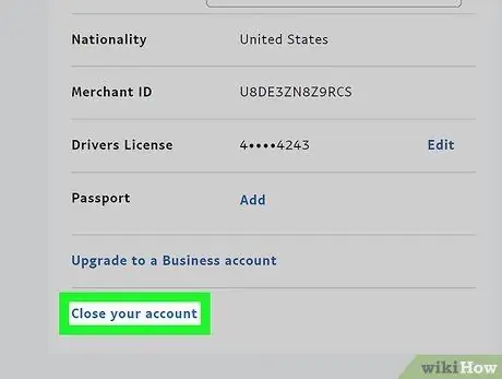 Deնջել PayPal հաշիվը Քայլ 5