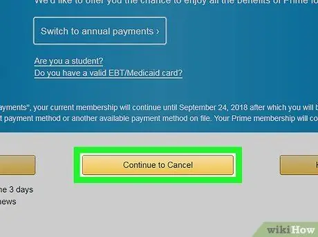 Анулиране на безплатна пробна версия на Amazon Prime Стъпка 14
