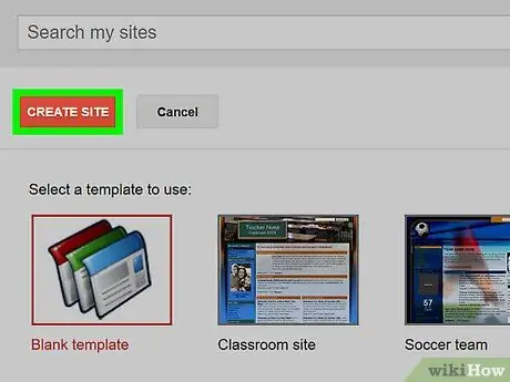 Creați un site web folosind Google Sites Pasul 7