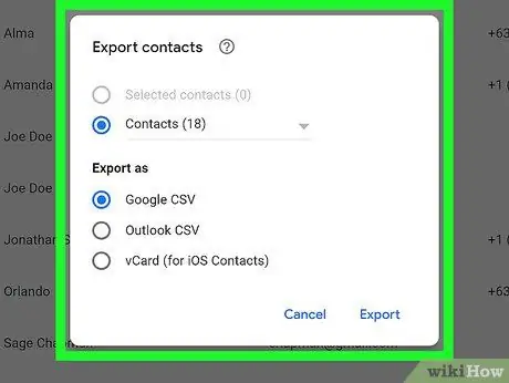 Restaurer les contacts Google Étape 7