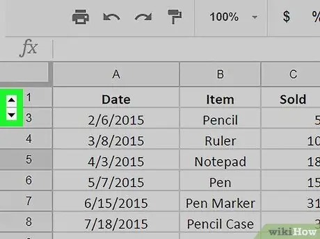 Afficher les lignes sur Google Sheets sur PC ou Mac Étape 3