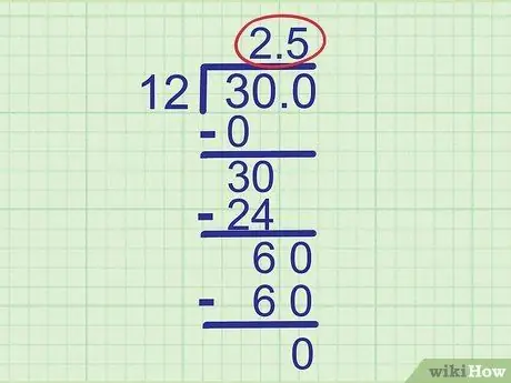 एक पूर्ण संख्या को दशमलव चरण 13 से भाग दें