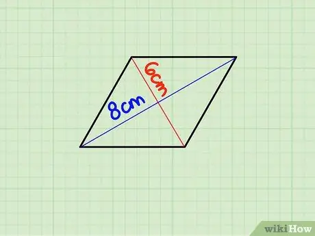 Xam thaj tsam ntawm Rhombus Kauj Ruam 1