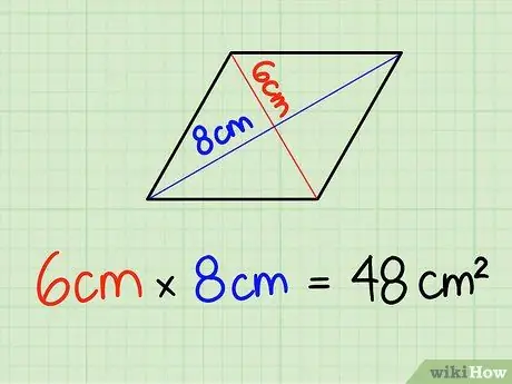 Kalkulahin ang Lugar ng isang Rhombus Hakbang 2