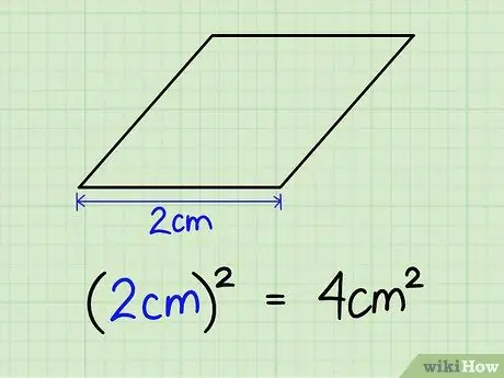 Beregn arealet af en rhombus Trin 6