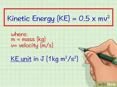 Llogarit energjinë kinetike Hapi 1