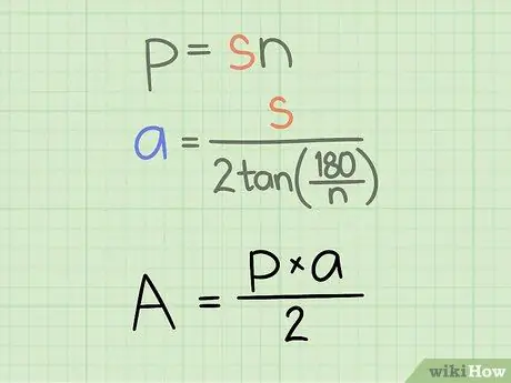 Trouver l'aire des polygones réguliers Étape 3