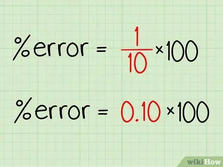 Calculate Percentage Error Step 5