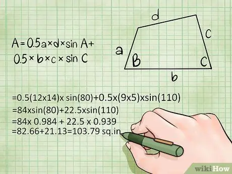Encontre a área de um quadrilátero Etapa 16