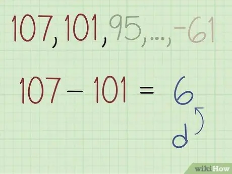 Trova un numero di termini in una sequenza aritmetica Passaggio 2