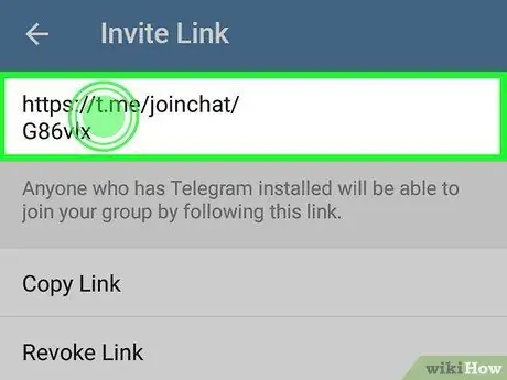 Få gruppelink på Telegram på Android Trin 10