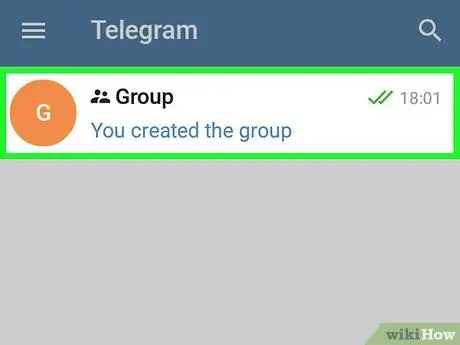 Ottieni il collegamento di gruppo su Telegram su Android Passaggio 2