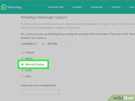 اتصل بخدمة عملاء WhatsApp الخطوة 11