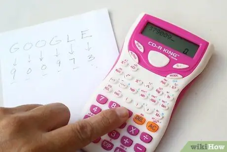 Escribir palabras con una calculadora paso 4