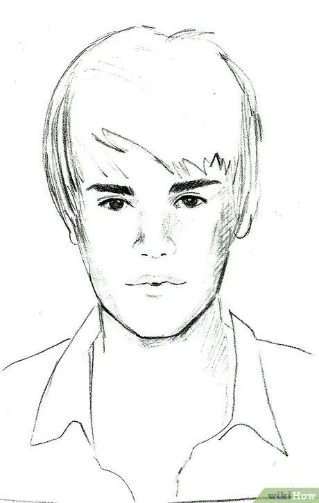 Desenhe Justin Bieber Passo 7