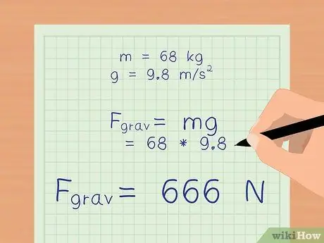 Calcola la forza di gravità Passo 10