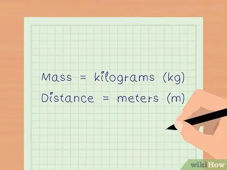 Calculeu la força de gravetat Pas 2