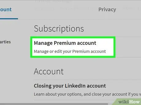 Cancel·leu un compte Premium al pas 6 de Linkedin