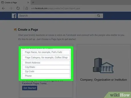 Crea una pagina Facebook Passaggio 19