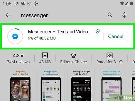 Įdiekite „Facebook Messenger“17 veiksmas