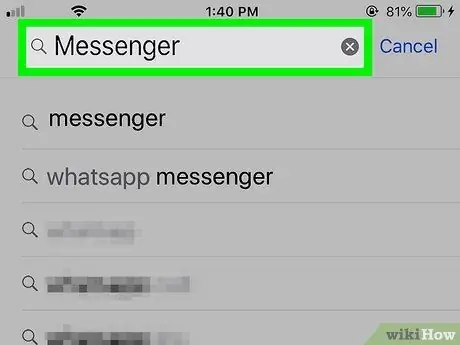 Etapa 3 de instalação do Facebook Messenger