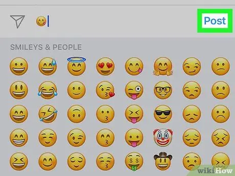 Zet emoticons op Instagram Stap 7