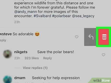 Komentēt un dzēst komentārus Instagram fotoattēlos 6. darbība