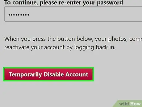 Inaktivera tillfälligt ett Instagram -konto Steg 7