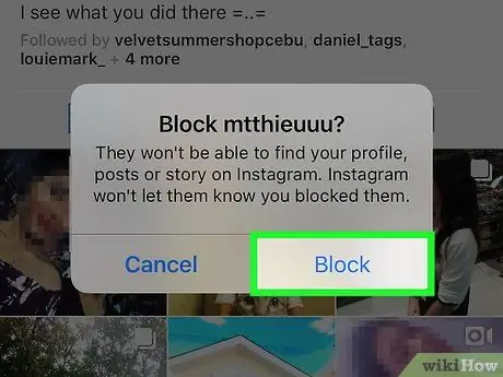 Bloquear y desbloquear usuarios en Instagram Paso 5