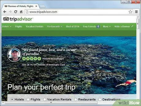 Skriv en anmeldelse på TripAdvisor Trinn 1