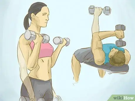 Bersenam dengan Dumbbells Langkah 2