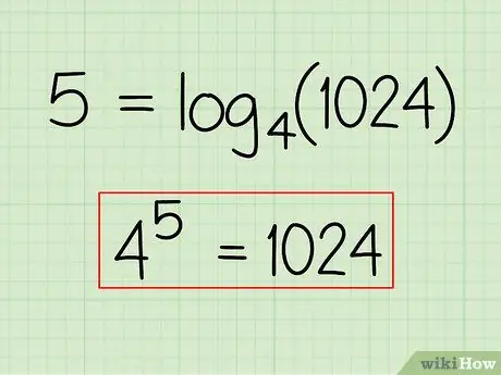 Lahendage logaritmid 5. samm