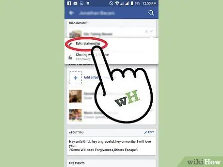 Modifica lo stato della tua relazione su Facebook Passaggio 4