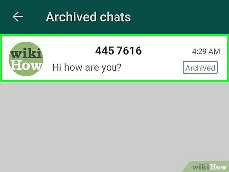 Tingnan ang Archives Chats sa WhatsApp Hakbang 10