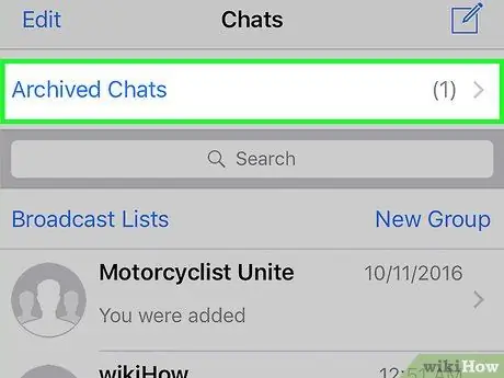 Bekijk gearchiveerde chats op WhatsApp Stap 4