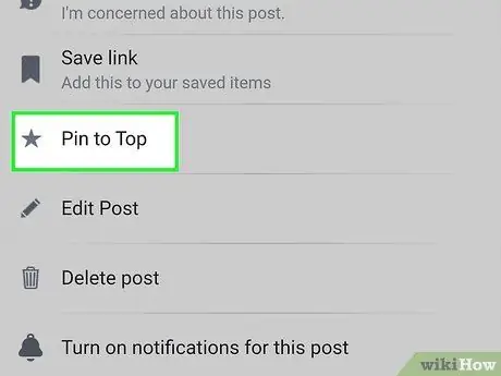 फेसबुक पर एक पोस्ट पिन करें चरण 6