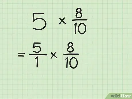 Multiplicer brøker med hele tal Trin 6