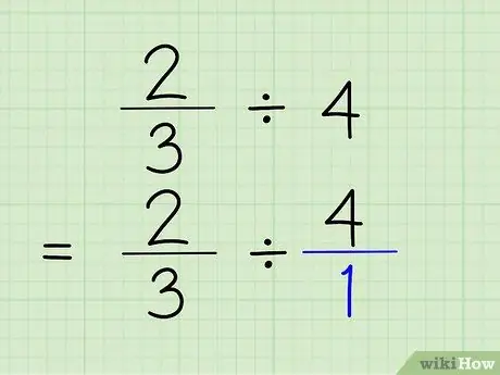 Бөлшектерді бүтін санға бөлу 2 -қадам